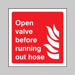Open Valve Before Running Out Hose - 