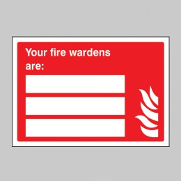 Your Fire Wardens Are (Space for 3 People) - 