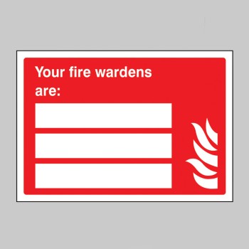 Your Fire Wardens Are (Space for 3 People) - 