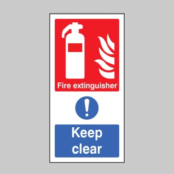 Fire Extinguisher Keep Clear (Multi Message) - 