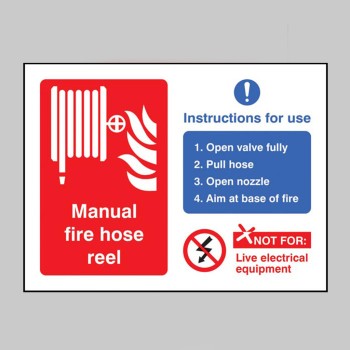 Manual Fire Hose Reel with Instructions for Use
