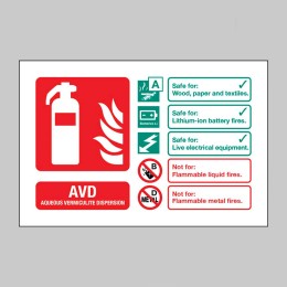 AVD (Aqueous Vermiculite Dispersion) Extinguisher Identification - 