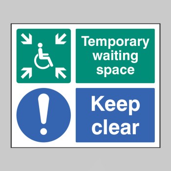 Temporary Waiting Space - Keep Clear - 