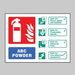 ABC Dry Powder Extinguisher Identification Sign - 