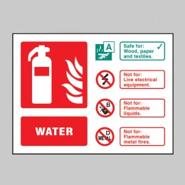 Water Extinguisher Identification Sign - 