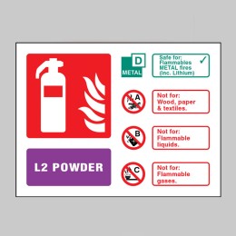 L2 Powder Extinguisher Identification Sign - 