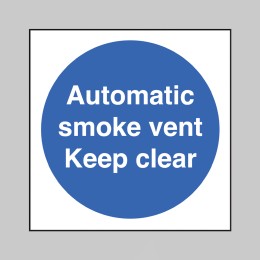 Automatic smoke Vent - Keep Clear - 