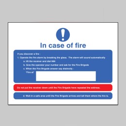 In Case of Fire - Fire Action Sign - 