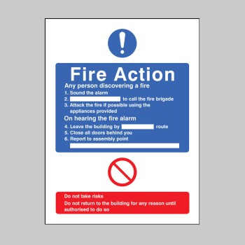General Fire Action (No Lift in Building)