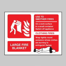 Large Fire Blanket - Extinguisher Identification - 