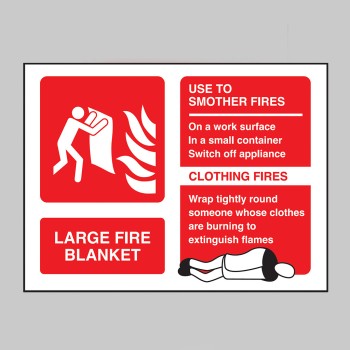 Large Fire Blanket - Extinguisher Identification - 
