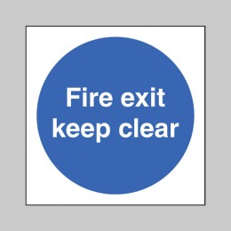Fire Exit Keep Clear - 