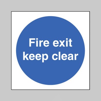 Fire Exit Keep Clear - 