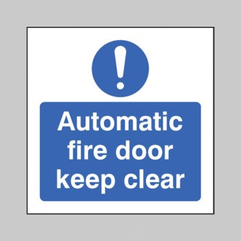 Automatic Fire Door Keep Clear - 