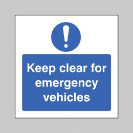 Keep Clear for Emergency Vehicles - 