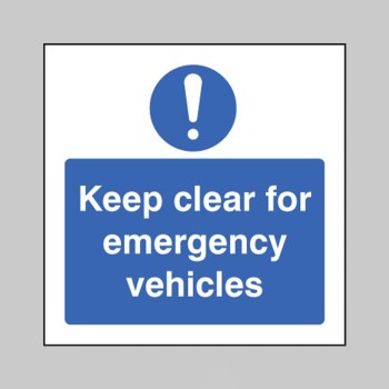 Keep Clear for Emergency Vehicles - 
