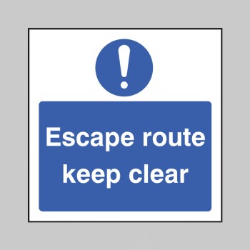 ! - Escape Route - Keep Clear - 