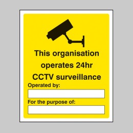 This Organisation Operates 24hr CCTV Surveillance (Space for Details) - 