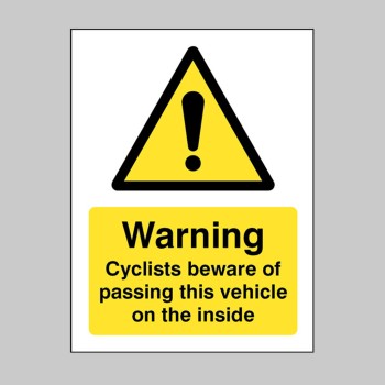 Cyclists Beware of Passing this Vehicle On the Inside - 