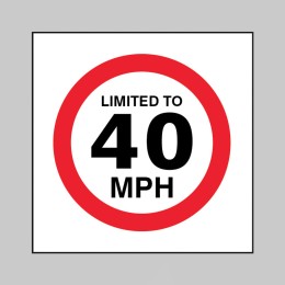 Limited to 40mph - 