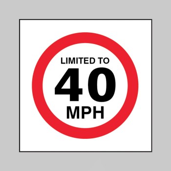 Limited to 40mph - Limited to 40mph -