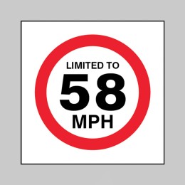 Limited to 58mph - 