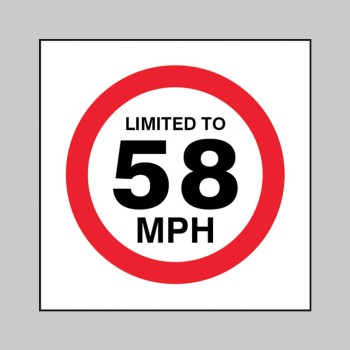 Limited to 58mph - 