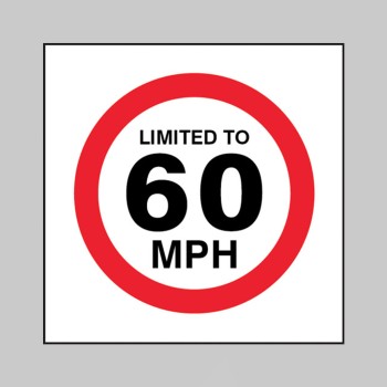 Limited to 60mph - Limited to 60mph -