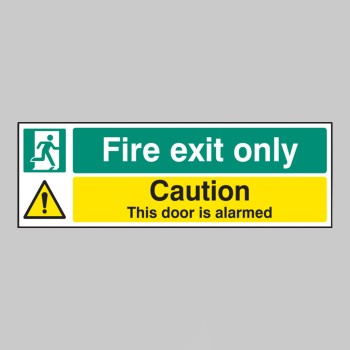 Fire Exit Only Caution - this Door Is Alarmed - 