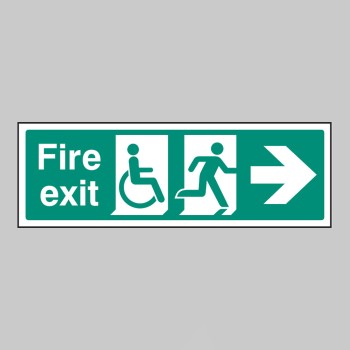 Disabled Fire Exit - Arrow Right - 