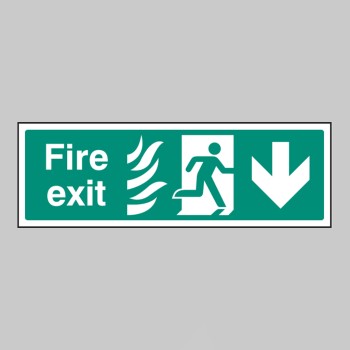 HTM Fire Exit - Arrow Down - 