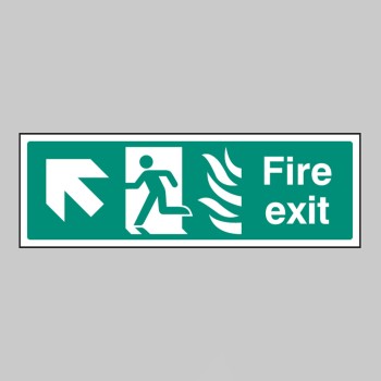 HTM Fire Exit - Arrow Up Left - 