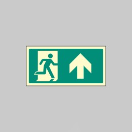 Intermediate Fire Exit Marker - Arrow Up / Straight On - 