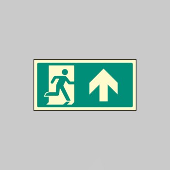 Intermediate Fire Exit Marker - Arrow Up / Straight On - 