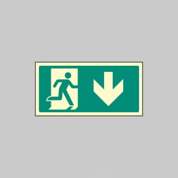 Intermediate Fire Exit Marker - Arrow Down - 