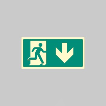 Intermediate Fire Exit Marker - Arrow Down - Intermediate Fire Exit Marker - Arrow Down -