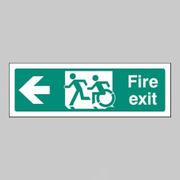 Inclusive Disabled Fire Exit Design - Arrow Left - 