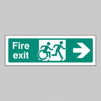 Inclusive Disabled Fire Exit Design - Arrow Right - 