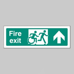 Inclusive Disabled Fire Exit Design - Arrow Up - 