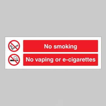 No Smoking - No Vaping - No E-Cigarettes - 