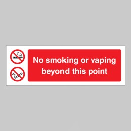 No Smoking or Vaping Beyond this Point - 