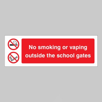 No Smoking or Vaping Outside the School Gates No Smoking or Vaping Outside the School Gates