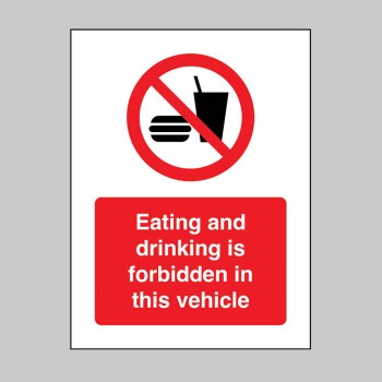 Eating and Drinking is forbidden in this Vehicle - Eating and Drinking is forbidden in this Vehicle -