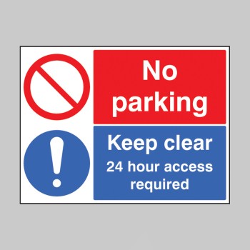 No Parking Keep Clear 24 Hour Access Required - 