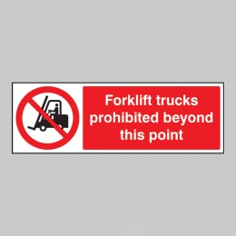 Forklift Trucks Prohibited Beyond this Point - 