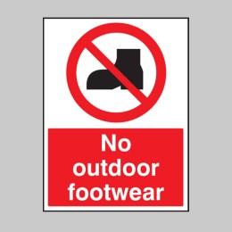 No Outdoor Footwear - 