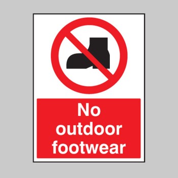 No Outdoor Footwear - 
