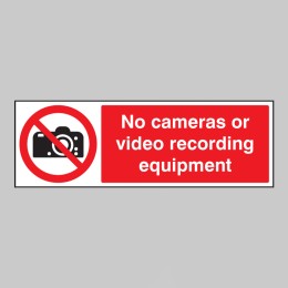 No Cameras Or Video Recording Equipment - 