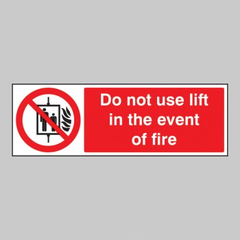 Do Not Use Lift in the Event of Fire - 
