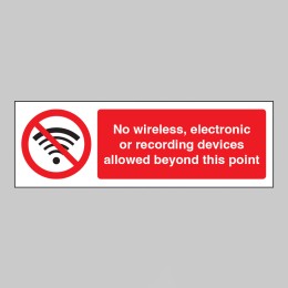 No Wireless Electronic or Recording Devices  - 